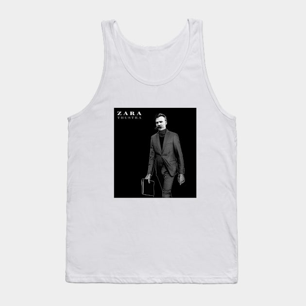 ZaraThustra: Fashionable Freidrich Nietzsche Design Tank Top by Jarecrow 